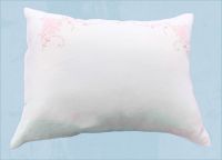 Pink Floral Applique on Linen Pillow